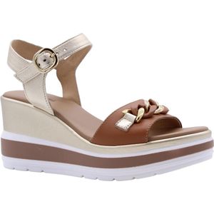 Nero Giardini 410530 Sandalen - Met Sleehak - Dames - Cognac - Maat 39