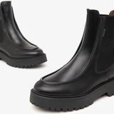 NeroGiardini - I411392D - Chelsea Boot - Zwart - Leer - Blokhak 4 cm