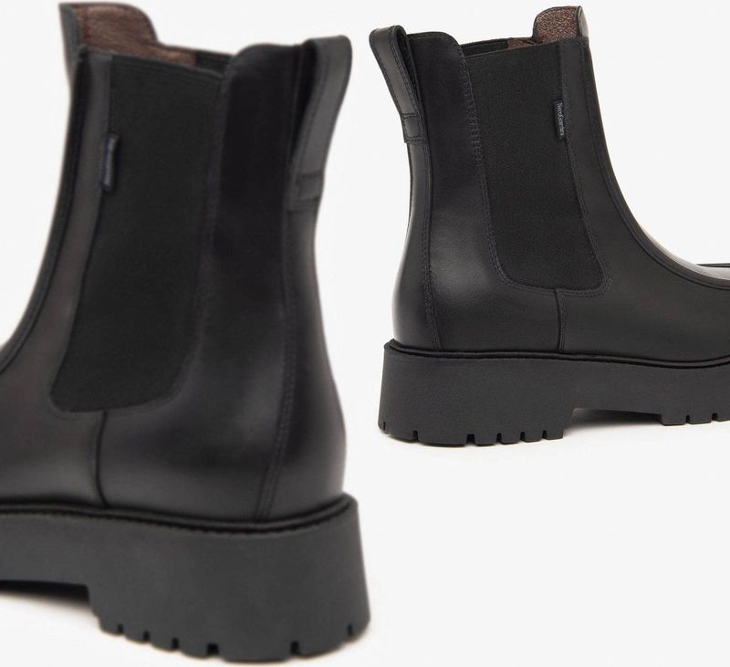 NeroGiardini - I411392D - Chelsea Boot - Zwart - Leer - Blokhak 4 cm