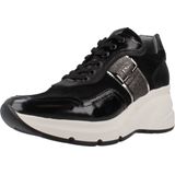 NeroGiardini Dames Sneakers - Glanzend Zwart met Sleehak