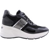 NeroGiardini Dames Sneakers - Glanzend Zwart met Sleehak