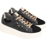 NeroGiardini - I411630D - Sneakers - Zwart - Leer - 5 cm Platformzool