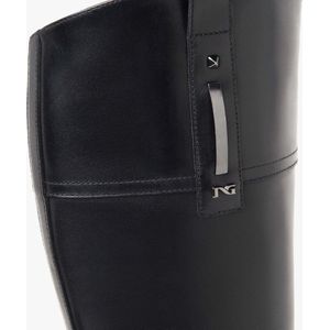 Nerogiardini - Dameslaarzen - Zwart - Leer - Blokhak 4 cm
