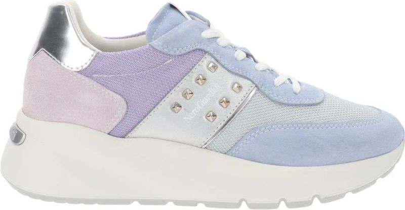 Sneakers - Kleur: Color-Blocking - Materiaal: Glad Leer, Textiel, Suède