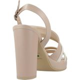 Sandaal - Pumps - Color-Blocking - Leer - Blokhak - Open Toe