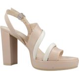 Sandaal - Pumps - Color-Blocking - Leer - Blokhak - Open Toe