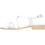 Nerogiardini - Italiaanse Leren Sandalen - Wit - Leer