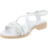 Nerogiardini - Italiaanse Leren Sandalen - Wit - Leer