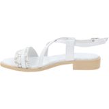 Nerogiardini - Italiaanse Leren Sandalen - Wit - Leer