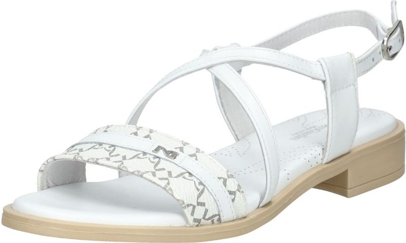 Nerogiardini - Italiaanse Leren Sandalen - Wit - Leer