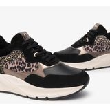 Sneakers - Dierenprint - Leer - Flexibele Zool