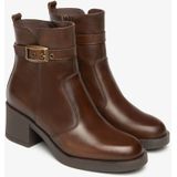 Nerogiardini - Enkellaarsjes - Bruin - Leer - Blokhak 6 cm