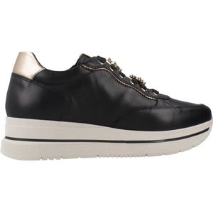 NeroGiardini - I514102D - Damessneaker - Nero - Leer en Technisch Materiaal