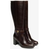 NeroGiardini - I514651D - Knielaarzen - Testa Di Moro - Leer - Blokhak 7 cm