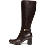 NeroGiardini - I514651D - Knielaarzen - Testa Di Moro - Leer - Blokhak 7 cm