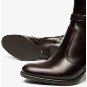 NeroGiardini - I514651D - Knielaarzen - Testa Di Moro - Leer - Blokhak 7 cm
