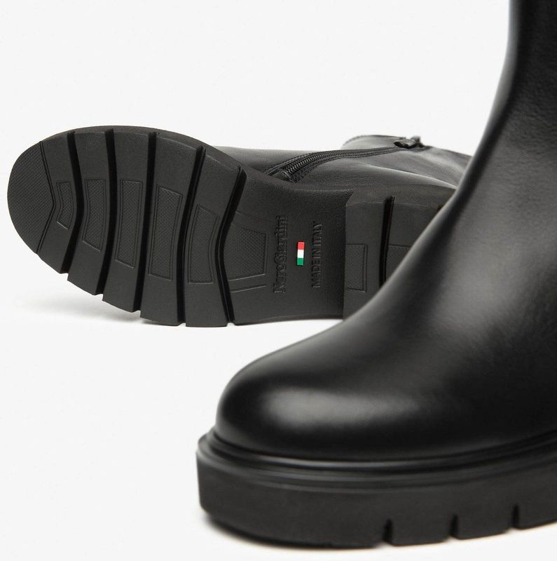 Nero Giardini - Chelsea Boots - Zwart - Leer - Middelhoge Hak