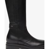 NeroGiardini - I514842D - Knielaarzen - Zwart - Leer - Blokhak 4 cm