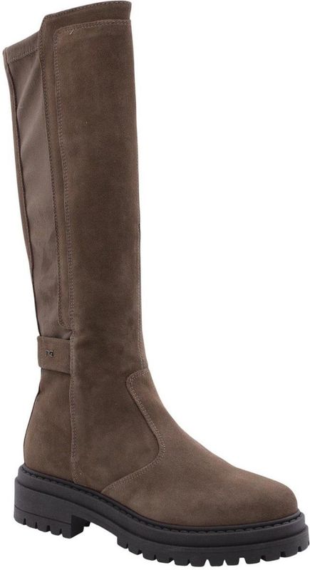 NeroGiardini - I514843D - Knielaarzen - Bruin - Suède en Technisch Materiaal