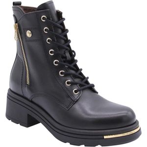 Nero Giardini - Veterlaarsjes - Zwart - Leer - Blokhak