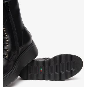 Nerogiardini - Leren Veterschoenen - Zwart - Dames