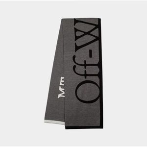 Pixel Logo Sjaal - Off White - Wol - Wit