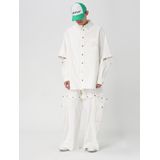 Off White - Denim Overhemd met Logo - Beige - Heren