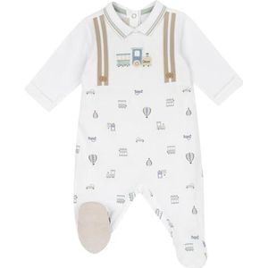 Chicco Jumpsuit Met Opening Aan De Achterkant baby-jongens, Bianco, Preemie, Design in Italië