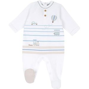 Chicco Jumpsuit Met Middenbeenopening baby-jongens, Bianco, 3M, Design in Italië