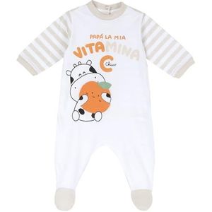 Chicco Jumpsuit Met Opening Aan De Achterkant uniseks-baby, Beige (1), Preemie, Design in Italië