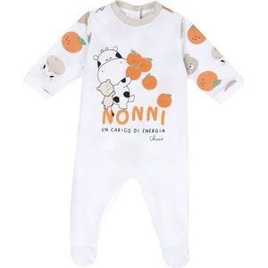 Chicco Jumpsuit Met Opening Aan De Achterkant uniseks-baby, Oranje (1), 3M, Design in Italië