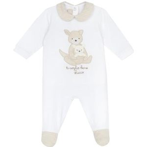 Chicco Jumpsuit Van Katoen uniseks-baby, Beige (1), 6M, Design in Italië