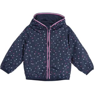 Chicco - Giubbino Con Zip E Cappuccio - Jas - Blauw Gestreept - Babymeisjes
