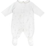 Chicco Katoenen romper met voet, pyjama voor jongens en meisjes, Wit, 3 Maanden