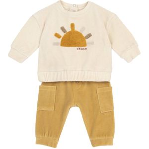 Chicco - Set - Beige - 2-delig - Sweatstof - Lange Mouw