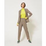 Blazer - Pied-de-Poule - Viscose - Ongevoerd - Knoopsluiting