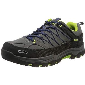 CMP Rigel Low Shoes Wp Trekking- en wandelschoenen voor jongens, Grijs Blauw Graffiet Marine, 38 EU