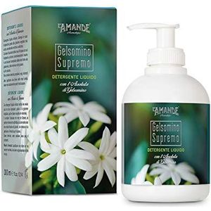 L'AMANDE Jasmijn Supremo Vloeibare zeep voor handen en lichaam, 300 ml, geur (absoluut jasmijn, oranjebloesem, roze en ylang ylang), geen kleurstoffen en een aangenaam gevoel van reinheid