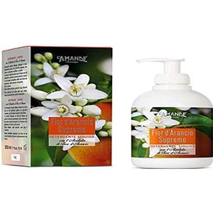 L'AMANDE - Verse en citroenachtige vloeibare zeep voor handen en lichaam, verzorgende reinigingsgel met vanille en magnolia, handzeep en doucheschuim, natuurlijk, zacht - Supreme Oranjebloesem, 300 ml