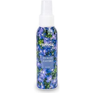 L'AMANDE - Déodorant homme et femme spray sans alcool délicat et naturel pour peaux sensibles, déodorant femme au parfum frais contre les irritations sans sels d'aluminium - Fleurs de saphir, 100 ml