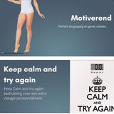Beper - Digitale Personenweegschaal - "Keep Calm" Opdruk - Glazen Platform - LCD-Display