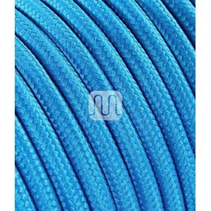Merlotti 20307 elektrische kabel, rond, H03VV-F, 2 x 0,75, turquoise, 3 m