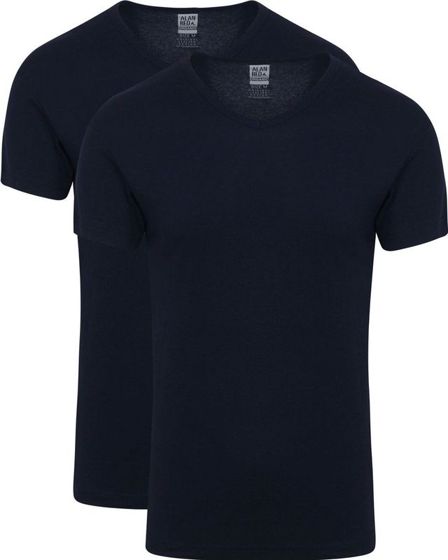 Alan Red Vancouver T-shirt V-Hals Navy 2-Pack - Heren - Basic T-shirts