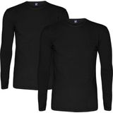 Alan Red T-Shirt Virginia Zwart Longsleeve 2-pack - Heren - Basic T-shirt