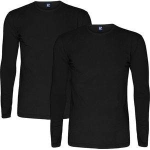 Alan Red T-Shirt Virginia Zwart Longsleeve 2-pack - Heren - Basic T-shirt