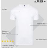 Alan Red - Derby - T-shirts - Wit - 100% Katoen - 6-Pack