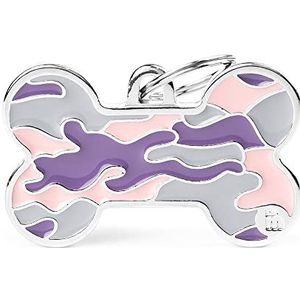 MyFamily hondenmerk ""Made in Italy"", Osso XL, camouflage, roze