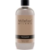Millefiori Milano - Navulling voor Geurstokjes 500 ml Silk & Rice Powder