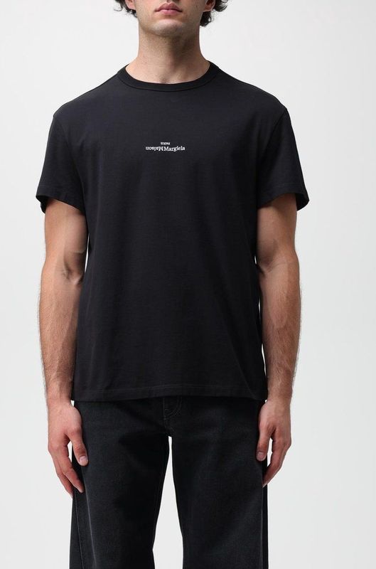 Maison Margiela - Upside Down Logo - T-Shirt - Zwart - Katoen