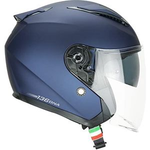 CGM Open Face helm, 136A DNA MONO gesatineerd blauw, XXXL (64-65 cm)